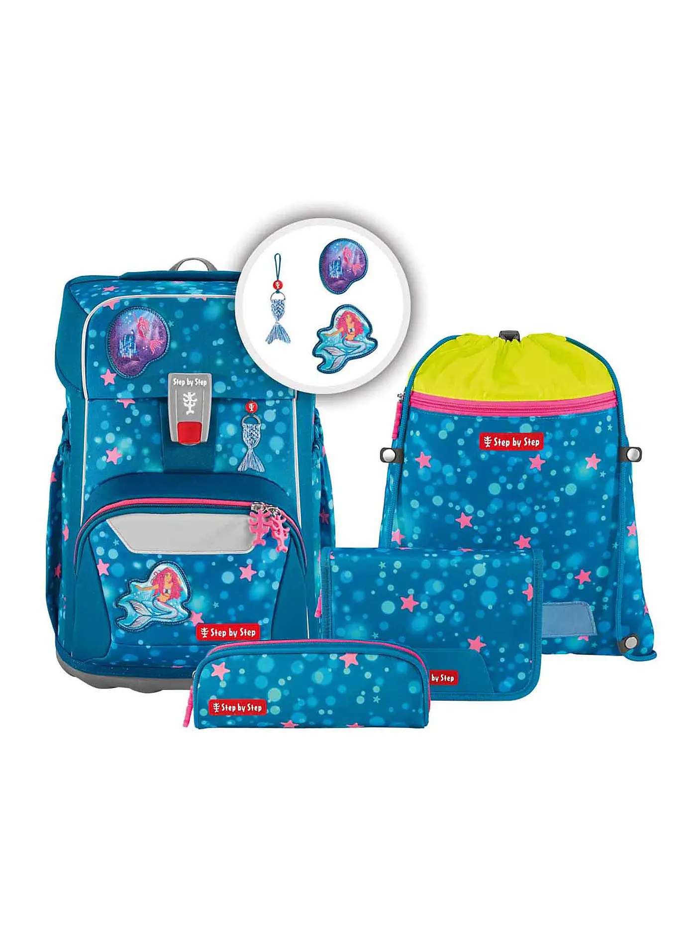 STEP BY STEP | Schultaschen Set 5tlg GIANT Mermaid Lola | 